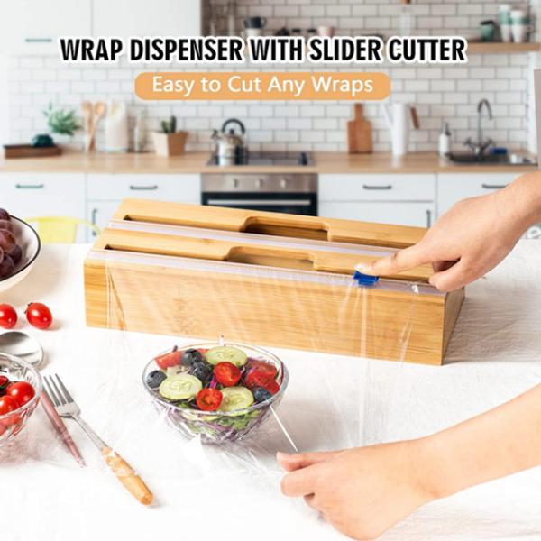 Ящик 2 кухни в 1 бамбуковом распределителе пластикового обруча с резцом