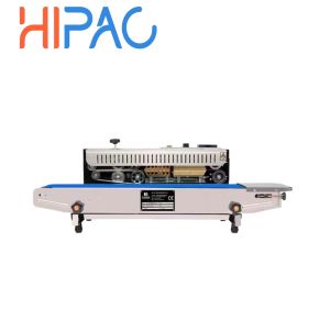HIPAC FR770W Continuous Sealing Machine with 500W Power 0-18m/min Speed and 0-300℃ Temperature Range for Efficient Packaging