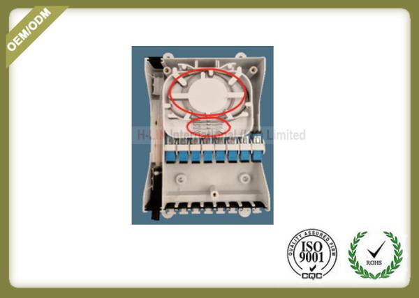 IP65 Grade Fiber Optic Termination Box Waterproof 8core For 1 * 4 / 1 * 8 Splitter ABS material