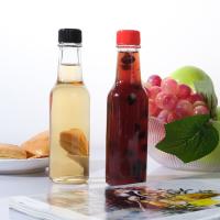 100 ml 150 ml Forma redonda Salsa caliente de tomate Botella de salsa de soja de vidrio