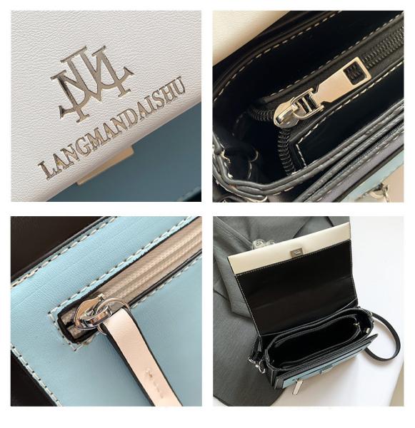 2024 SPRING AND SUMMER NEW FASHION SMALL SQUARE BAG SINGLE SHOULDER BAG MATCHING COLOR HAND CROSSBODY BAG
