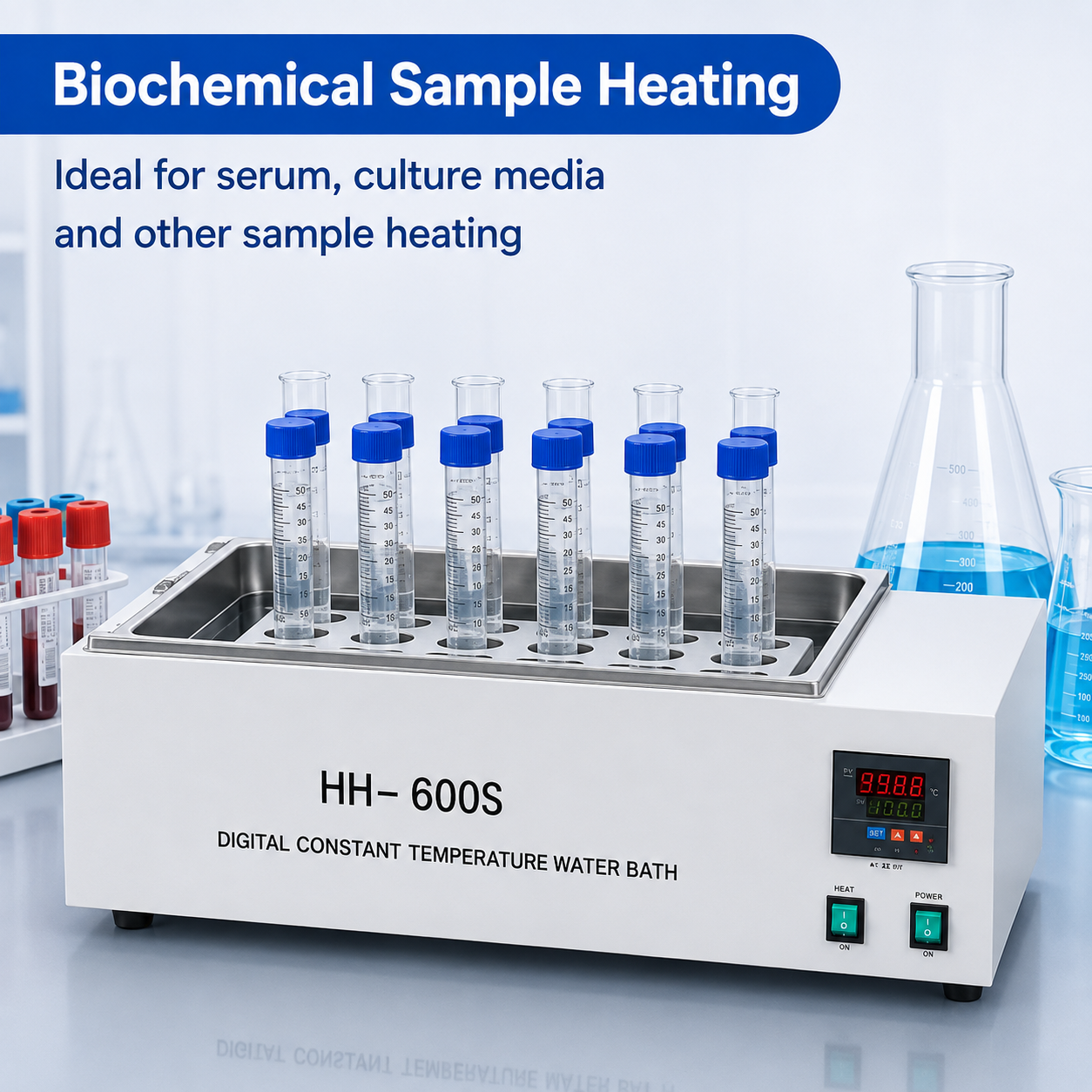 Cenlee 27L Digital Thermostatic Water Bath PID Temperature Control Circulating Heating for Laboratory Distillation Testing