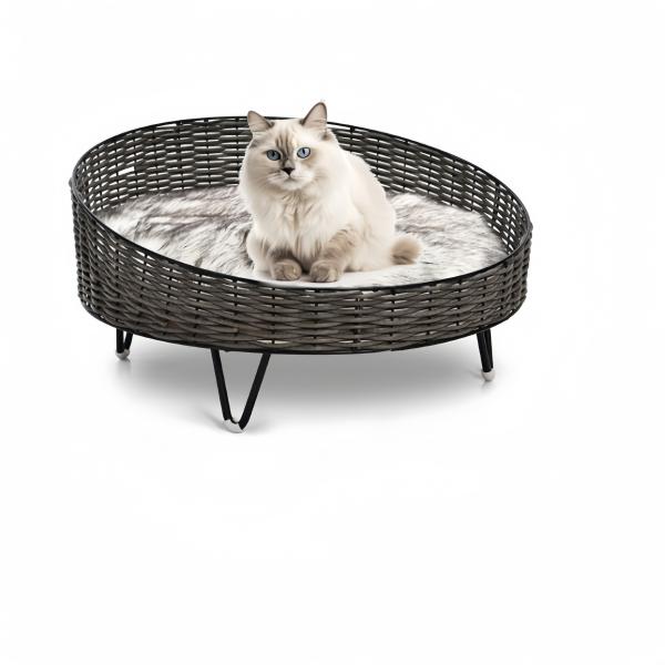 PE Rattan Handwoven Nest Small Animal Pet Bed Cattery Pet House For Dogs Cats Indoor