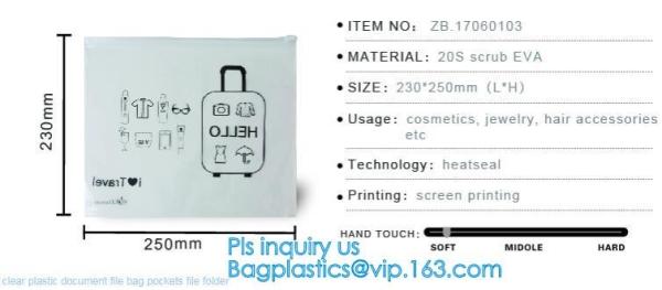 Eco-friendly Red Clear Slider Zipper PVC Cosmetic Make Up Bikini Bag, pvc zipper lock slider bag