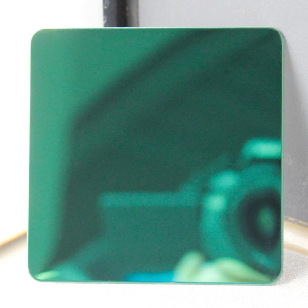 Декоративные строительные материалы AISI 304 Двухцветный зеленый зеркальный листок из нержавеющей стали