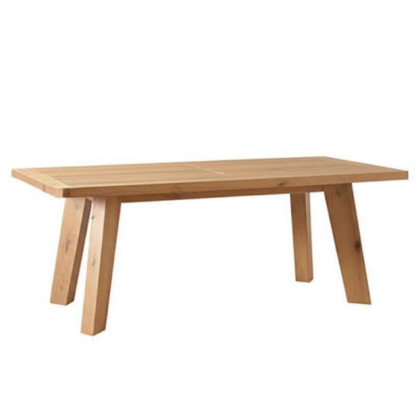 Table de salle à manger nordique en bois de taille moyenne, en bois naturel et matériaux en bois massif