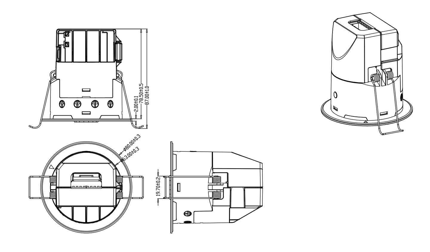 Easy use series flush-mounted detectors PIR 360° Ceiling Mount Occupancy Sensor