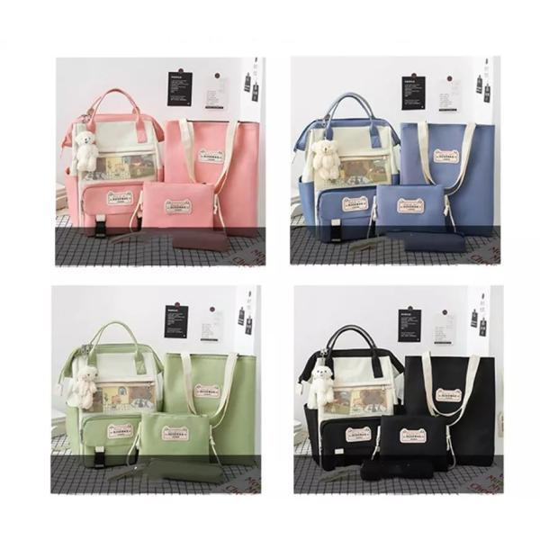 School 24cm Backpack Bag Set Girls Cute Backpack Set Cartoon Kids Teens