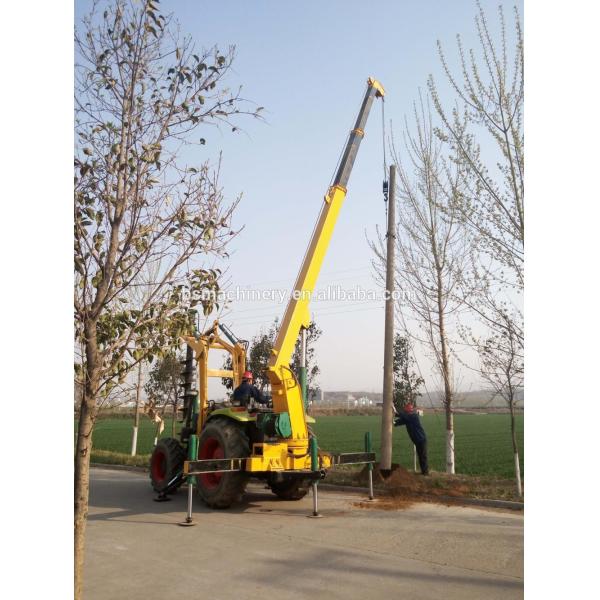 Pole Erecting With Hydraulic Mini Auger Pile Drilling Machine