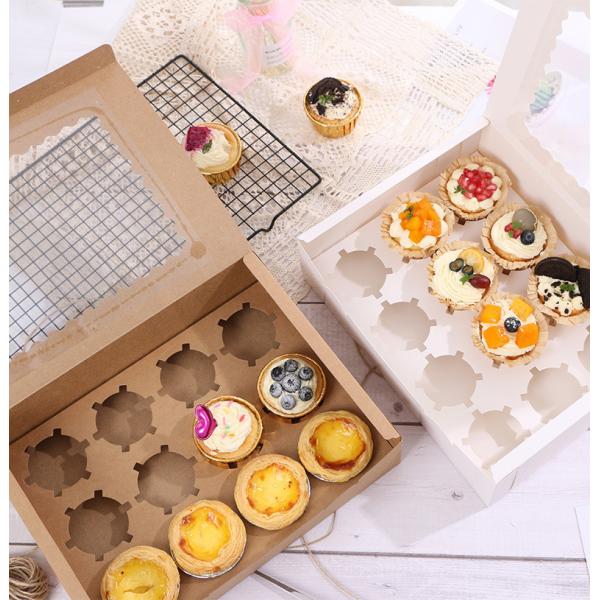 Customized Recycled Cake Packaging box with clear window