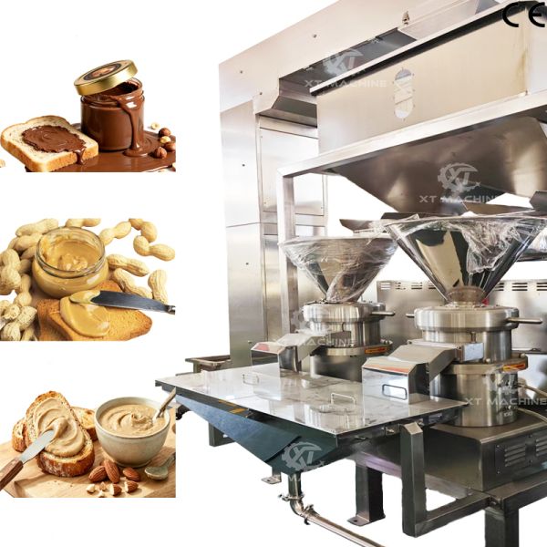 500-1000kg/h SUS304 Automatic Groundnut Grinder Machine Nut Colloid Mill Grinder for Nut Processing