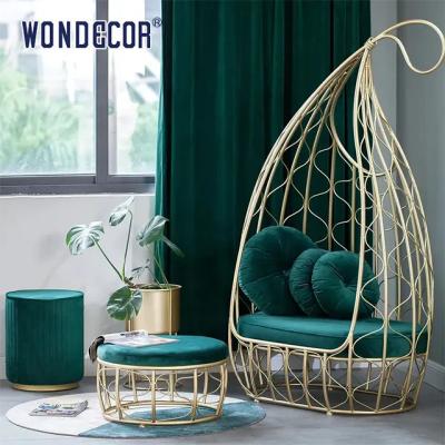 WONDERS Leaf Shaped Sofa And Lounge Chair Set  185cm Stainless Steel