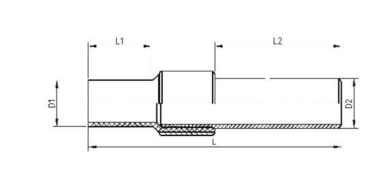 2 Gas Supply PE To Steel Transition Fittings Yellow Black OEM DN25 To 315mm