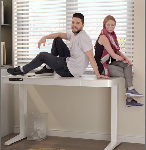 Industrial Coffee Station Electric Height Adjustable Desk for Living Room Event Table