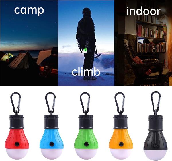 Tent Lamp Portable LED Tent Light Clip Hook Hurricane Emergency Lights LED Camping Bulb Camping Tent Lante