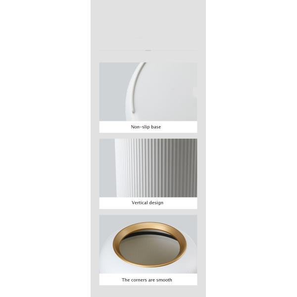 Household Trash Can Large Living Room Kitchen Bedroom Light Luxury Desktop Storage Bucket Toilet Plastic Trash Can