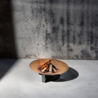 Décor de jardin en acier extérieur foyer à gaz en acier Corten brûleur pot bol