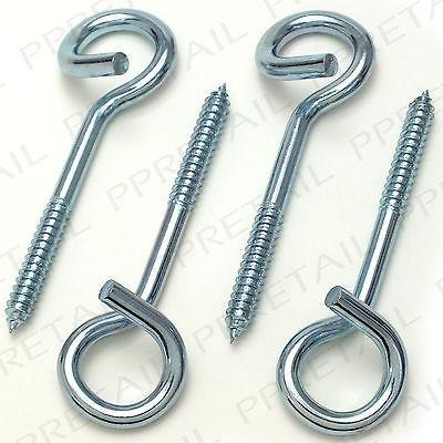 HDG Lag Thread Screw Hook Bolt / Pigtail Eye Bolt Carbon Steel Material