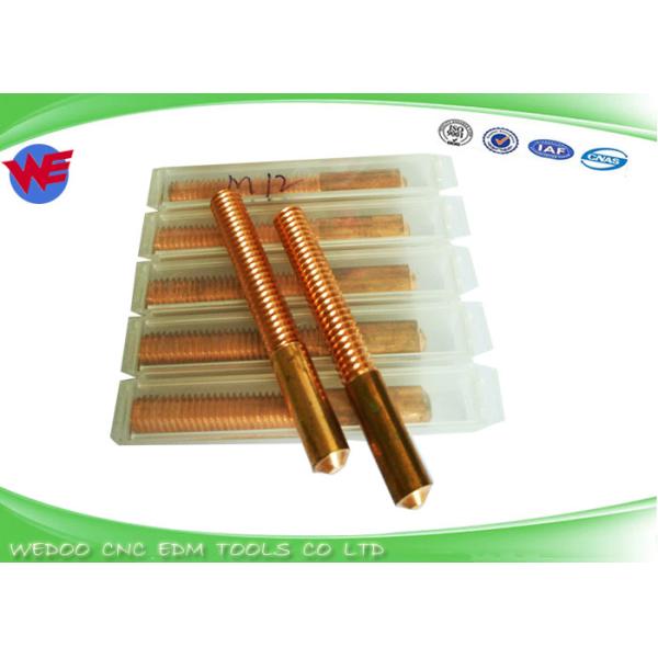 forma cónica material del hilo del cobre M12 del electrodo del cobre de la longitud de 80m m para la máquina del CNC EDM