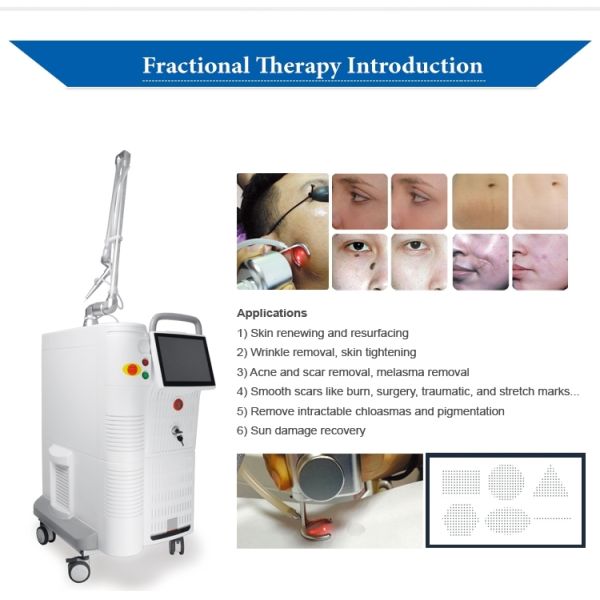 Beauty Salon 60W Fractional CO2 Laser System , 10.6um Laser Skin Rejuvenation Machine