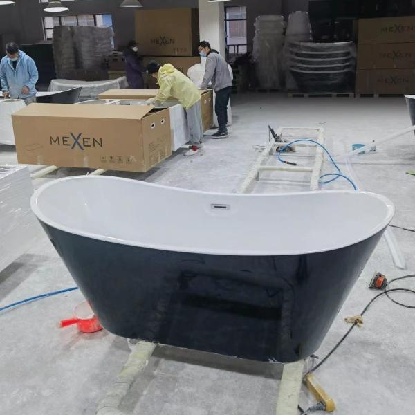 Customized Oval Acrylic Freestanding Bathtub 172.00cm * 82.00cm * 74.00cm Package Size