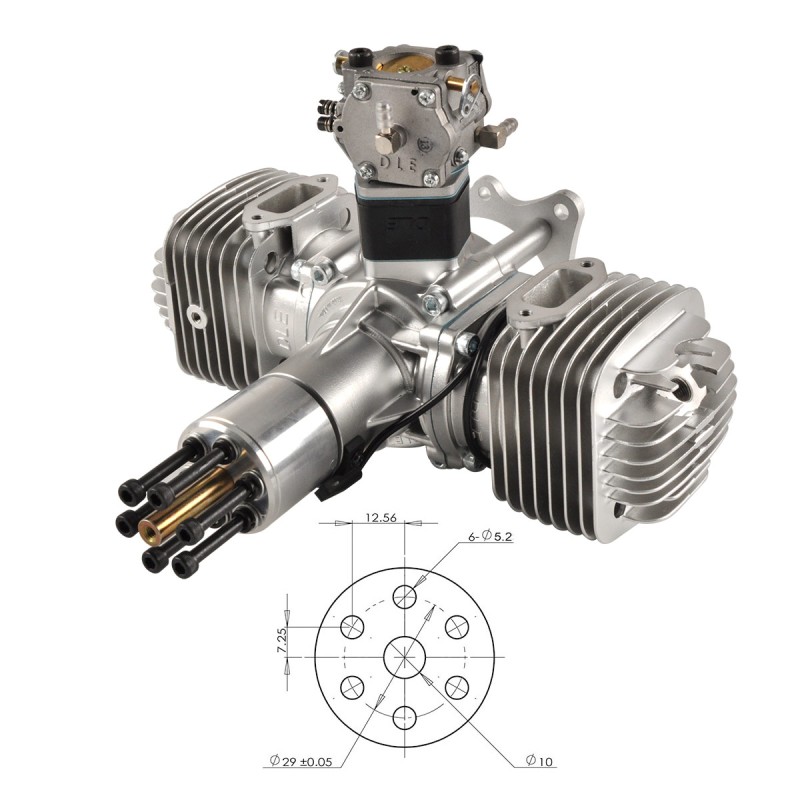 DLE120 RC Model Aircraft Gas Engine For Remote Control Gasoline Airplane 12HP 7500RPM Enige Parts