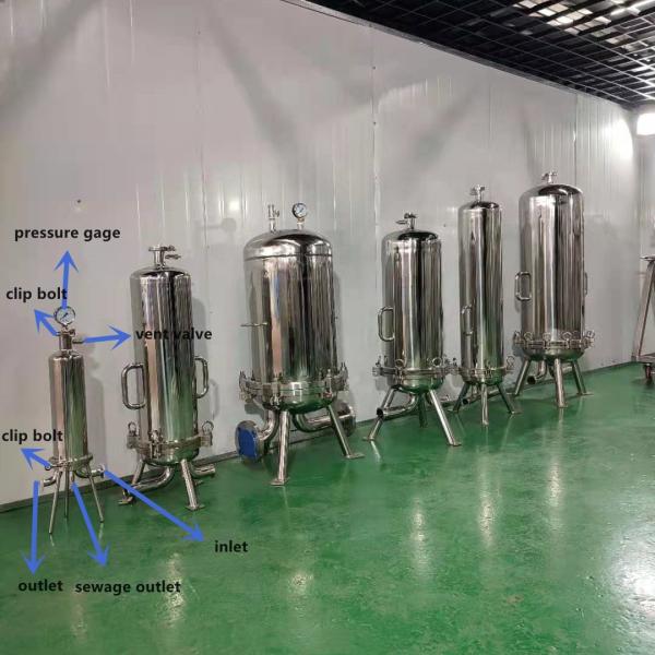 China Stainless Steel 304/316 Micro Cartridge Filter Housing Rum Plum Fruit Brandy Industrial Filtration Equ