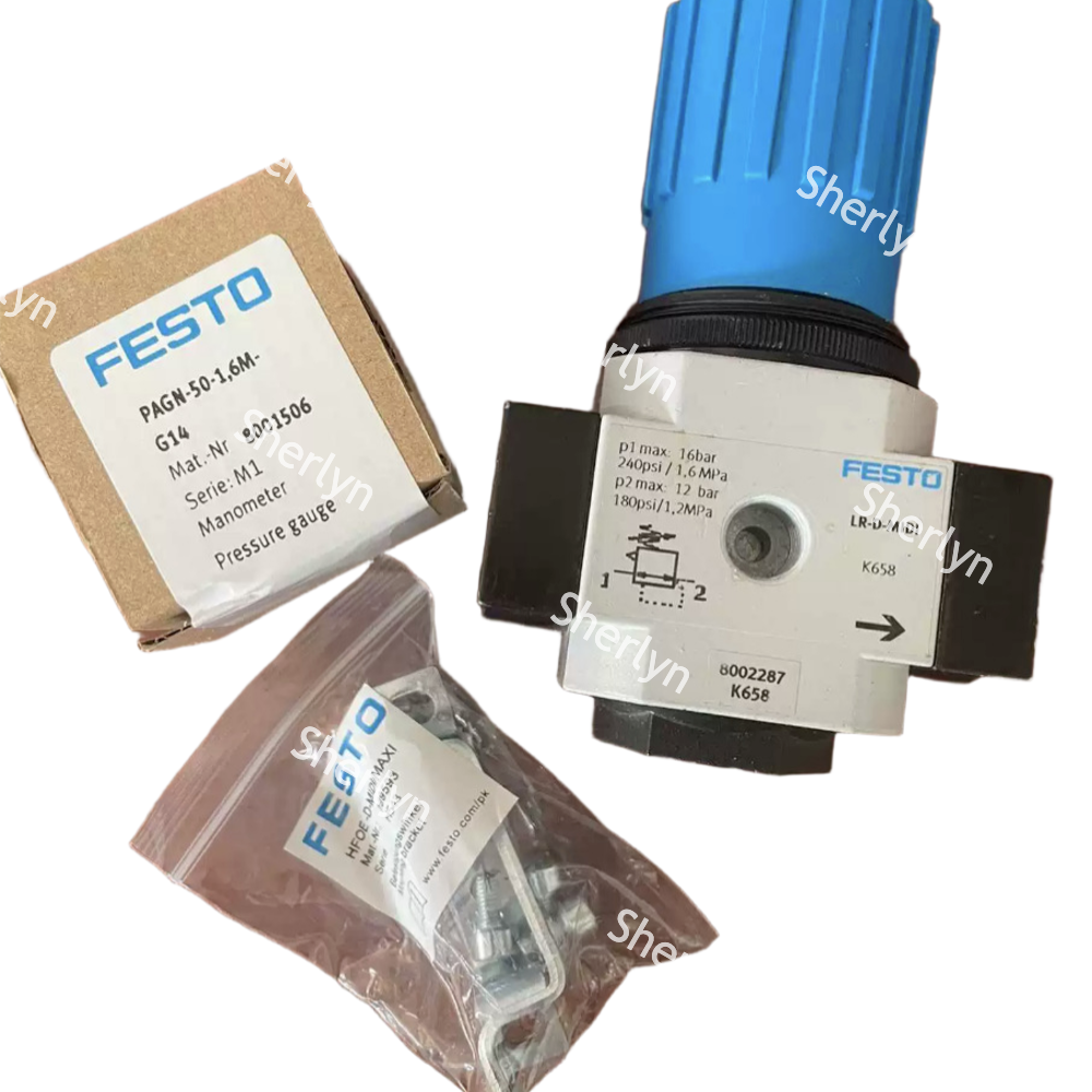 Compressed Air Source Filter Regulating Unit For Pneumatic Automation, LFR-1/4-D-MIDI-A-MPA 8002374 FESTO