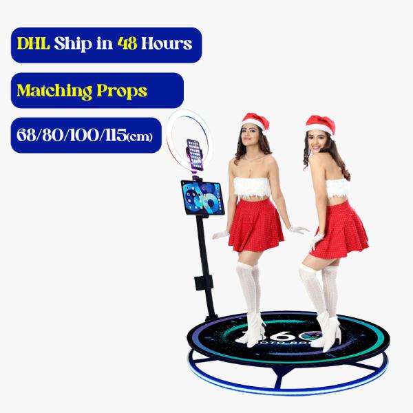 45KG Hot Glass Magic Mirror Photo Booth with Wireless Automatic Rotating Feature