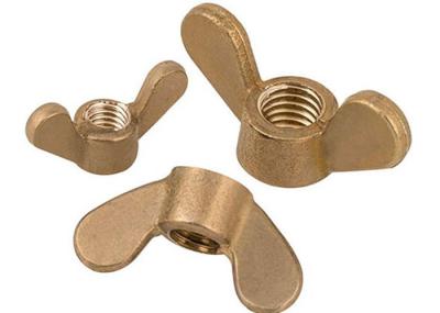 M6 M8 Copper Alloy Steel Yellow Zinc Plating Edged Wing Square Wing Round Butterfly Wing Nut DIN315