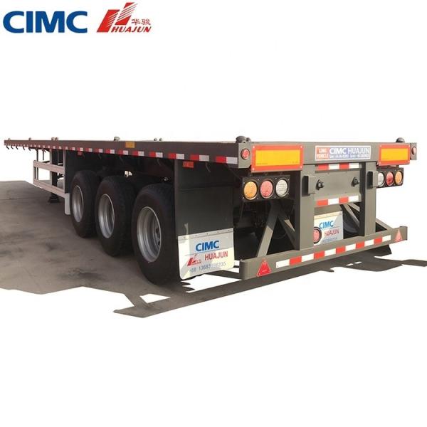 Landing Gear Standard 3 Axle 40ft Container Flatbed Semi Trailer with KTL