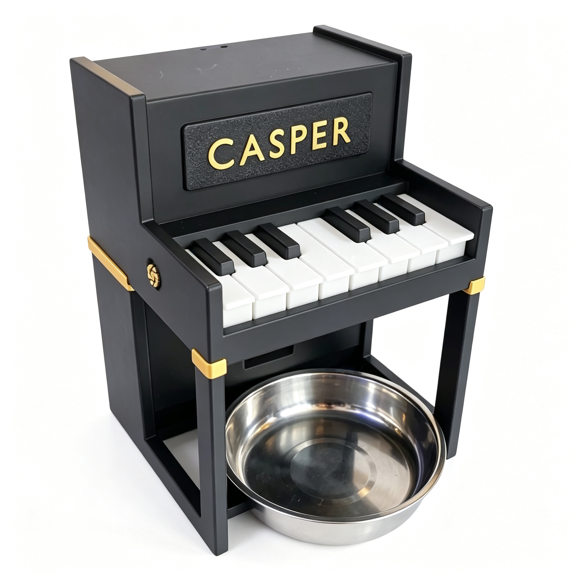 Vintage Upright 3D Printed Pet Accessories Personalized Piano Slow Food Dispenser