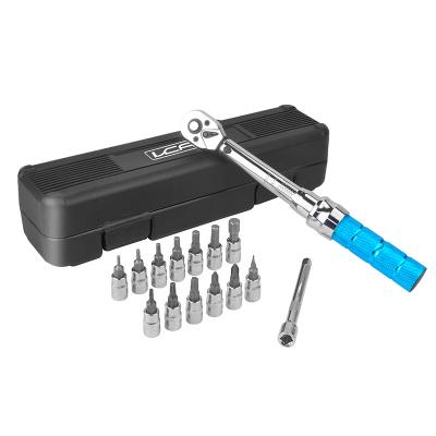 Stainless Steel Bicycle Torque Wrench 2 To 14nm Adjustable Socket Wrench Set T30