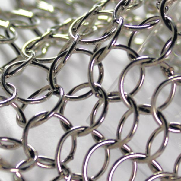 2mm Wire Metal Ring Mesh Polish / Electroplating / Anodized Surface