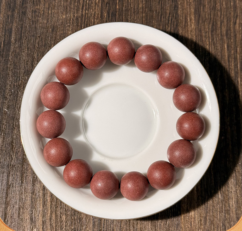 White Peony Buddha Beads Bracelet Peppermint Stress Anxiety Bracelet For