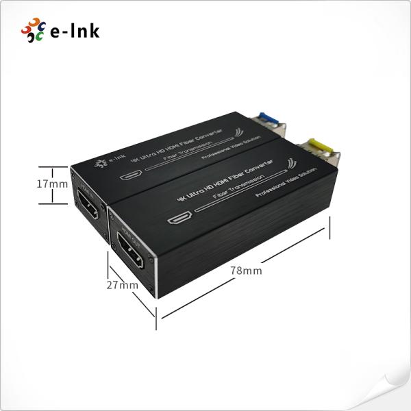 SFP 5VDC HDMI Over Fiber Optic Extender Micro 4K USB Port 80Km