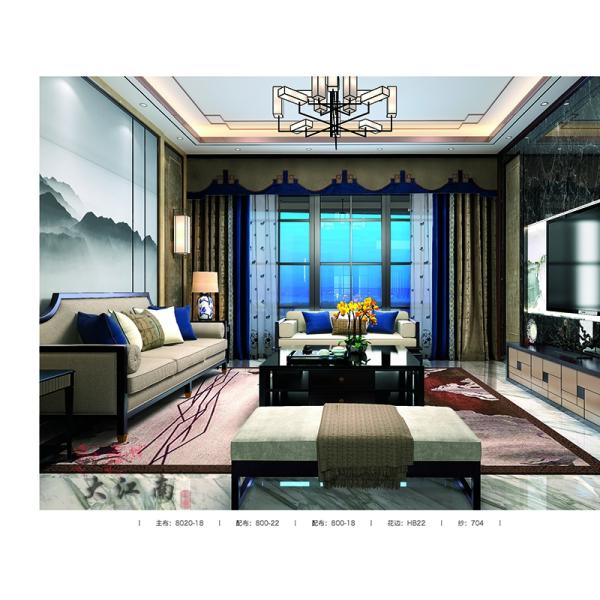 Latest Luxury European Style beige fabric curtain rod bracket for the Living Room Fancy curtain