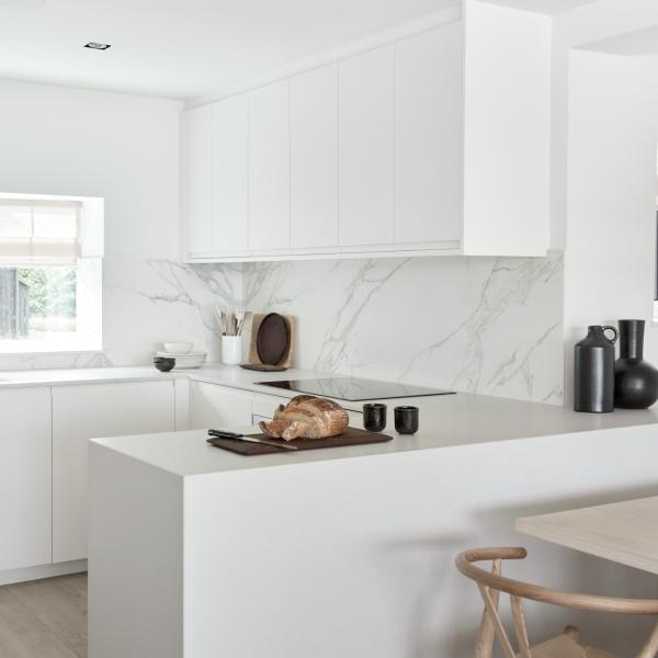 Handless Plywood PVC Kitchen Cabinet Modern Modular