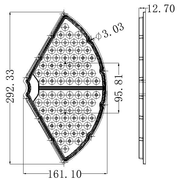 Высокий подъемный световой объектив 3737&5050 Led 30 Degree 78 N 1 Объектив для наружного освещения стадиона