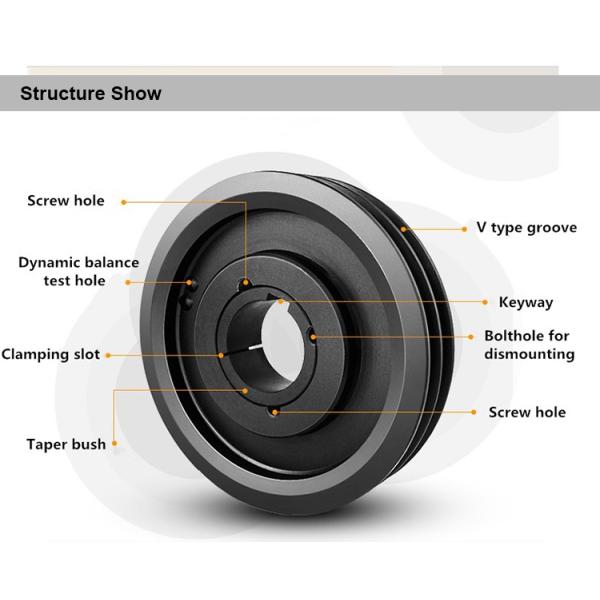OEM сплющивает утюг серого цвета ременного шкива замка v бросая черный цвет