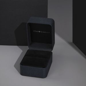Rigid Matte Luxury Jewelry Box With Leather PU Insert And Velvet Base For Rings