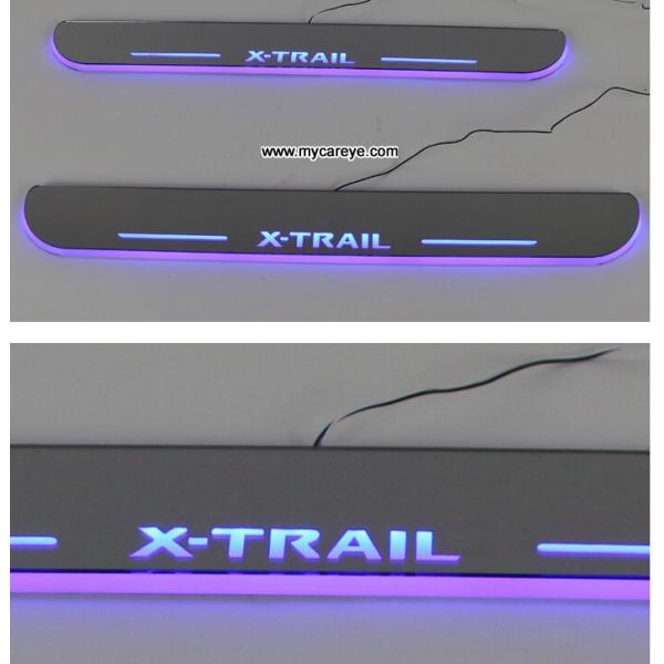 Nissan X-Trail car pedal set LED lights pedal car step Moving door scuff