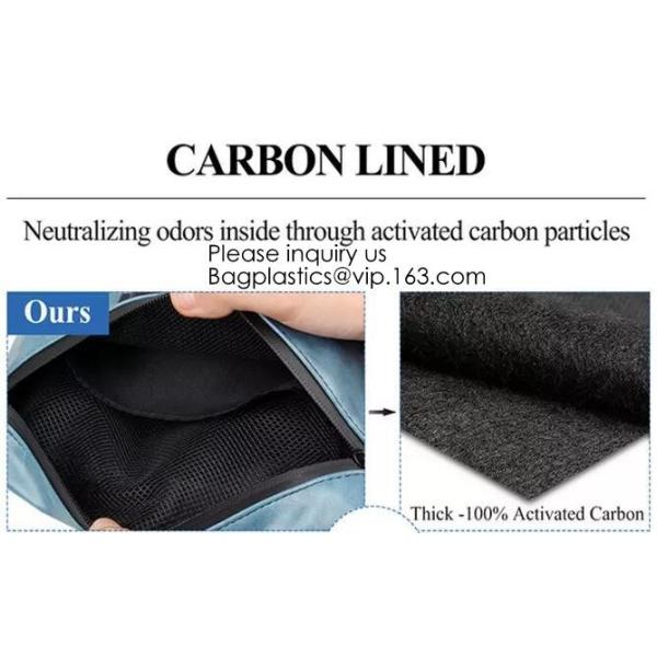 Activated Carbon Lined Odor Small Smell Proof Bag For Weed With Waterproof Zipper,Smellproof Pouch Stylish Secire Lock B