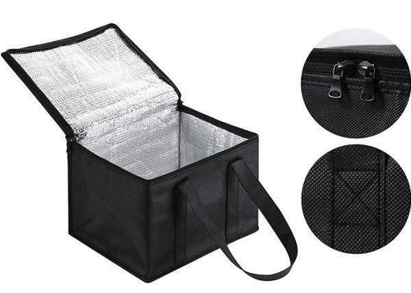 Lightweight Lunch Cooler Tote Bag 120GSM Silk Screen Thermal Tote