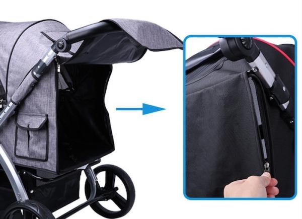 Aluminum Trolley Grey 600D Oxford Waterproof Dog Tent Cute Pet Supplies 103x90x60cm