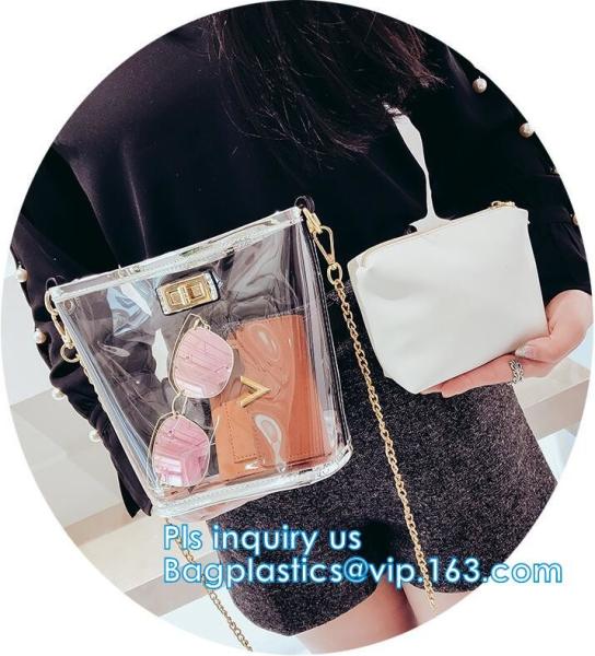 waterproof promotional clear tote pvc handle shopping bag, PVC mat waterproof reusable tote shopping bags, summer soft p