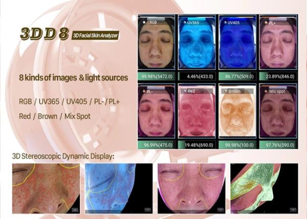 skin scanner facial machine hand help face professional language new mirror 3d dermatology inteligent skin analyzer