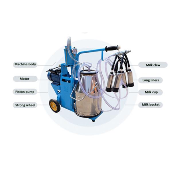 Small Mobile 25L Automatic Portable Goat Milker Dairy Farm Equipment