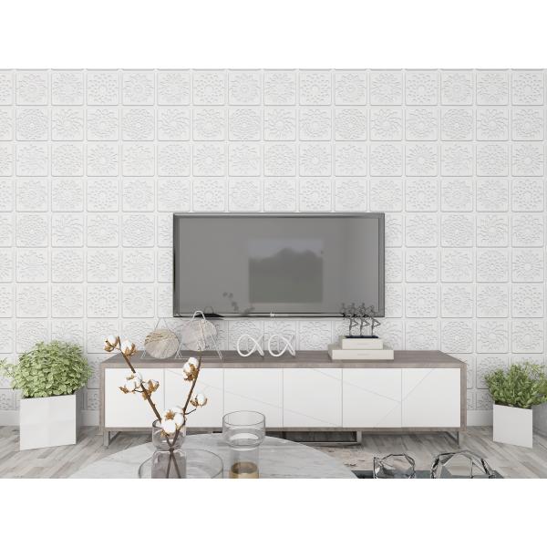 Papel de pared de espuma 3D de PE para el hogar Marrón Azul Amarillo Papel de pared de espuma 3D a prueba de agua