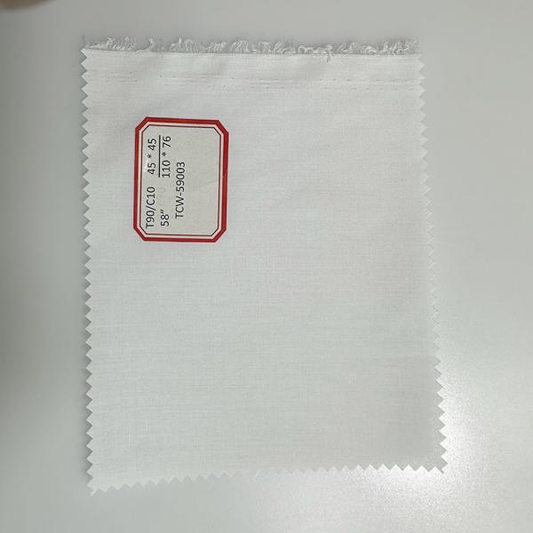 White Lining Cloth 45X45 90 Percent Polyester 10 Percent Cotton 110*76 150cm
